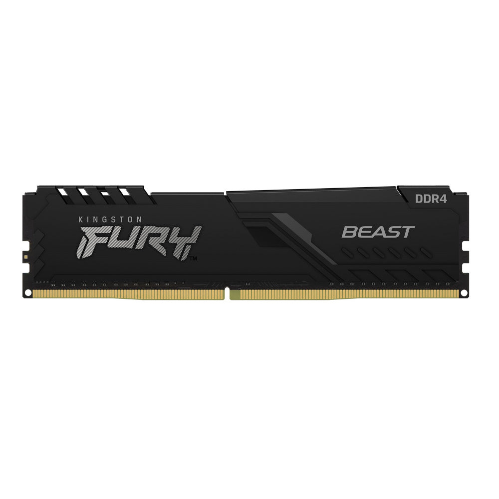 Memoria Ram Kingston Dimm Ddr4 16gb 3600mt/s Fury Beast Black Cl18 288pin 1.35v C/disipador De Calor