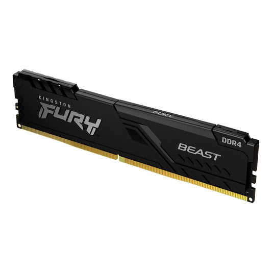 Memoria Ram Kingston Dimm Ddr4 16gb 3200mt/s Fury Beast Black Xmp Cl16 288pin 1.35v C/disipador De Calor