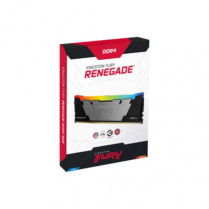 Memoria Ram Kingston Dimm Ddr4 16gb 3200mt/s Fury Renegade Black Xmp Rgb Cl16 288pin 1.35v C/disipador De Calor P/pc/gamer/alto Rendimiento Kf432c16rb12a/16