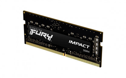 Memoria Ram Kingston Sodimm Ddr4 8gb 3200mt/s Fury Impact Black Cl20 260pin 1.2v C/difusor De Calor P/laptop (kf432s20ib/8)