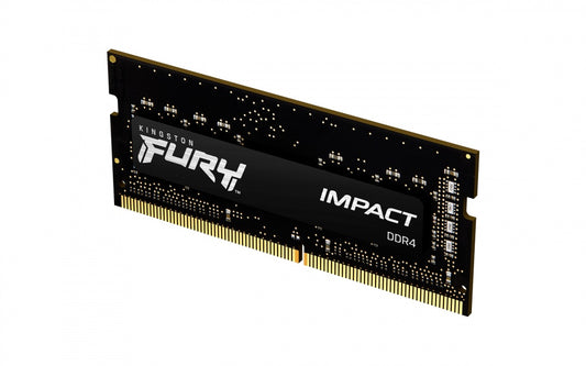 Memoria Ram Kingston Sodimm Ddr4 8gb 3200mt/s Fury Impact Black Cl20 260pin 1.2v C/difusor De Calor P/laptop (kf432s20ib/8)