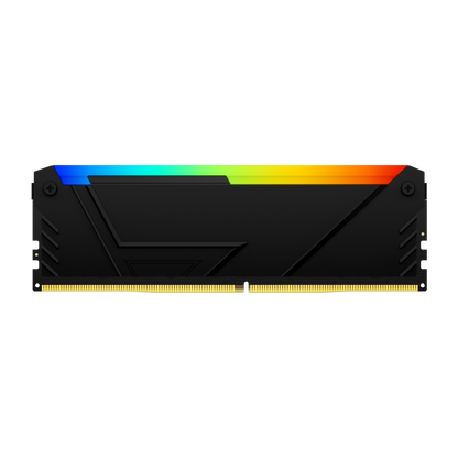 Memoria Ram Kingston Dimm Ddr4 8gb 3600mt/s Fury Beast Black Xmp Rgb Cl17 288pin 1.35v C/disipador De Calor