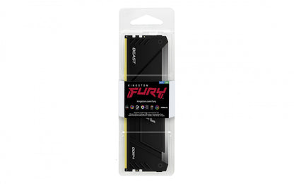 Memoria Ram Kingston Dimm Ddr4 8gb 3600mt/s Fury Beast Black Xmp Rgb Cl17 288pin 1.35v C/disipador De Calor