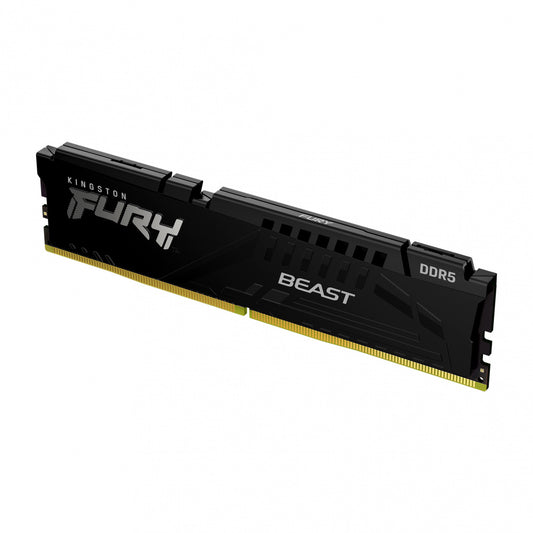 Memoria Ram Kingston Dimm Ddr5 32gb 6000mt/s Fury Beast Black Expo Cl36 288pin 1.35v C/disipador De Calor