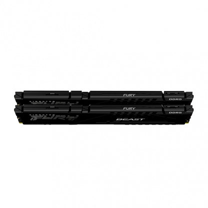 Memoria Ram Kingston Dimm Ddr5 32gb 2x16gb 6000mt/s Fury Beast Black Expo Cl36 288pin 1.35v C/disipador De Calor P/pc/gamer/alto Rendimiento Kit 2