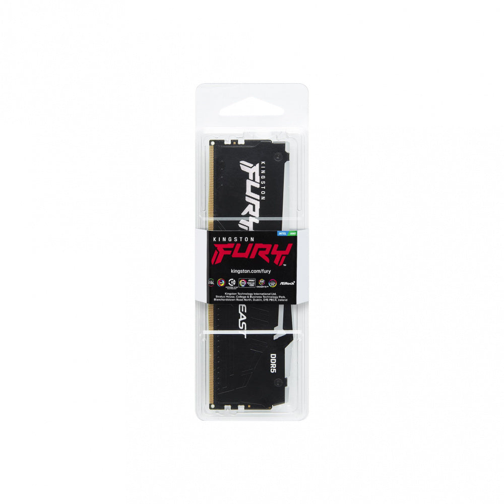 Memoria Ram Kingston Dimm Ddr5 16gb 5600mt/s Fury Beast Black Expo Rgb Cl36 288pin 1.25v C/disipador De Calor