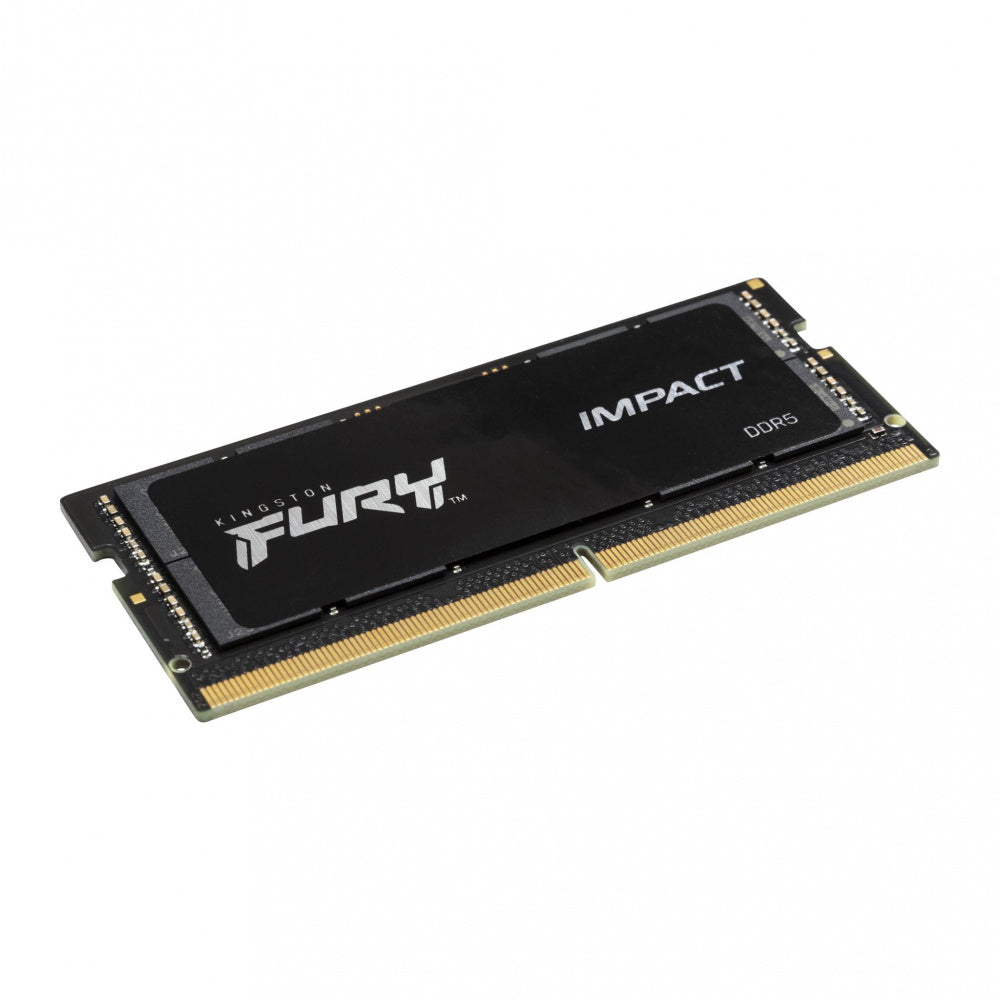 Memoria Ram Kingston Sodimm Ddr5 32gb 5600mt/s Fury Impact Black Cl40 262pin 1.1v C/difusor De Calor P/laptop Kf556s40ib-32