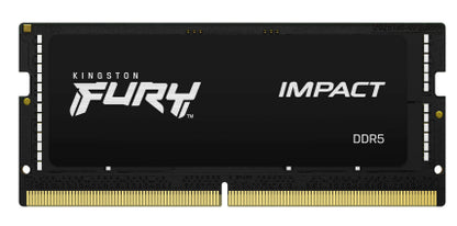 Memoria Ram Kingston Sodimm Ddr5 64gb (2x32gb) 5600mt/s Fury Impact Black Cl40 262pin 1.1v C/difusor De Calor P/laptop (kit 2)(kf556s40ibk2-64)
