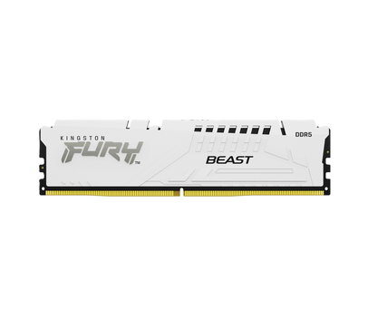Memoria Ram Kingston Dimm Ddr5 16gb 6000mt/s Fury Beast White Expo Cl30 288pin 1.4v C/disipador De Calor P/pc/gamer/alto Rendimiento Kf560c30bwe-16