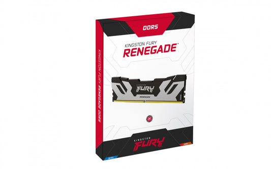 Memoria Ram Kingston Dimm Ddr5 48gb 6000mt/s Fury Renegade Silver Xmp Cl32 288pin 1.35v C/disipador De Calor P/pc/gamer/alto Rendimiento Kf560c32rs-48