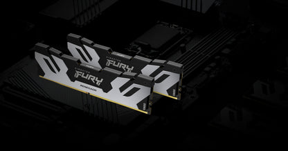 Memoria Ram Kingston Dimm Ddr5 48gb 6000mt/s Fury Renegade Silver Xmp Cl32 288pin 1.35v C/disipador De Calor P/pc/gamer/alto Rendimiento Kf560c32rs-48