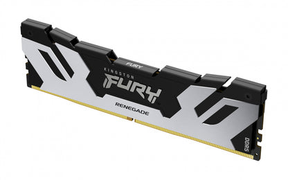 Memoria Ram Kingston Dimm Ddr5 48gb 6000mt/s Fury Renegade Silver Xmp Cl32 288pin 1.35v C/disipador De Calor P/pc/gamer/alto Rendimiento Kf560c32rs-48