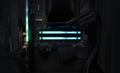 Memoria Ram Kingston Dimm Ddr5 16gb 6000mt/s Fury Beast White Expo Rgb Cl30 288pin 1.4v C/disipador De Calor