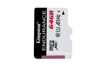 Memoria Flash Micro Sd Kingston Sdhc High Endurence 64gb 95r Uhs-i U1 V10 P/ Videovigilancia(sdce/64gb)