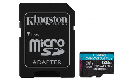 Memoria Flash Micro Sd Kingston Sdxc Canvas Go Plus 128gb 200mb/s Uhs-i U3 V30 C/adaptador (sdcg4/128gb)