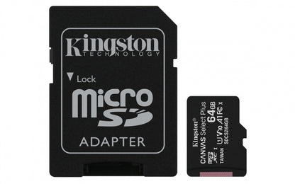 Memoria Flash Micro Sd Kingston Sdxc Canvas Select Plus 64gb 100r Uhs-i U1 V10 C/adaptador Sdcs2/64gb