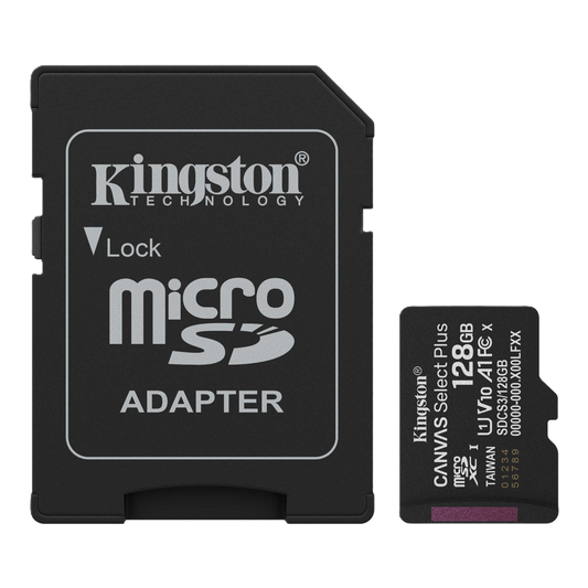 Memoria Flash Micro Sd Kingston Sdxc Canvas Select Plus 128gb 150mb/s Uhs-i U1 V10 Sin/adaptador (sdcs3/128gbsp)