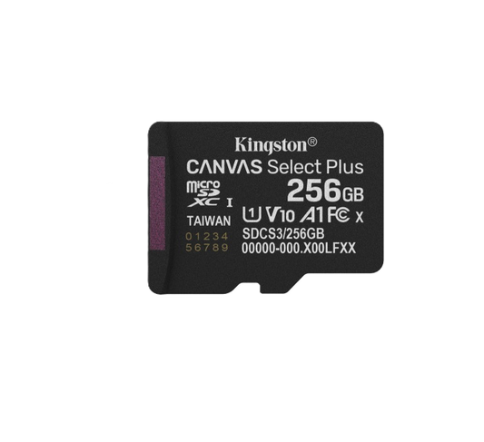 Memoria Flash Micro Sd Kingston Sdxc Canvas Select Plus 256gb 150mb/s Uhs-i U1 V10 Sin/adaptador (sdcs3/256gbsp)