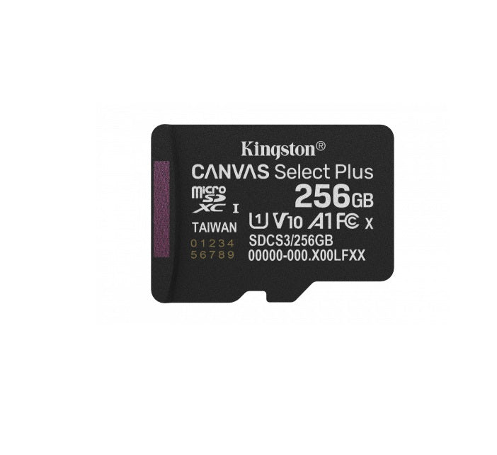 Memoria Flash Micro Sd Kingston Sdxc Canvas Select Plus 256gb 150mb/s Uhs-i U1 V10 C/adaptador (sdcs3/256gb)
