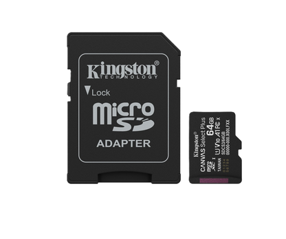 Memoria Flash Micro Sd Kingston Sdxc Canvas Select Plus 64gb 100mb/s Uhs-i U1 V10 C/adaptador (sdcs3/64gb)