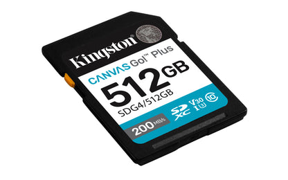 Memoria Flash Sd Kingston Sdxc Canvas Go Plus 512gb 200mb/s C10 Uhs-i U3 V30 (sdg4/512gb)