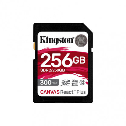 Memoria Flash Sd Kingston Sdxc Canvas React Plus 256gb 300r/260w Uhs-ii U3 V90 (sdr/256gb)