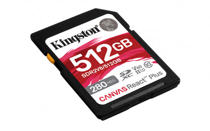 Memoria Flash Sd Kingston Sdxc Canvas React Plus 512gb 280r/150w Uhs-ii U3 V60 (sdr2v6/512gb)