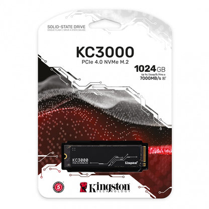 Unidad De Estado Solido Kingston Interno Kc3000 1.024gb M.2 2280 Nvme Pcie Gen 4x4 Lect.7000/escrit.6000 Mb/s Pc/laptop Skc3000s/1024g