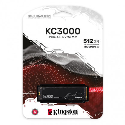 Unidad De Estado Solido Kingston Interno Kc3000 512gb M.2 2280 Nvme Pcie Gen 4x4 Lect.7000/escrit.3900 Mb/s Pc/laptop Skc3000s/512g