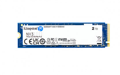 Unidad De Estado Solido Kingston Interno Snv3s Nv3 2tb M.2 2280 Nvme Pcie Gen 4x4 Lect.6000/escrit.5000 Mb/s Pc/laptop/mini Pc Snv3s/2000g