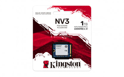 Unidad De Estado Solido Kingston Interno Snv3s Nv3 1tb M.2 2230 Nvme Pcie Gen 4x4 Lect.6000/escrit.5000 Mb/s Pc/laptop/mini Pc Snv3sm3/1t0
