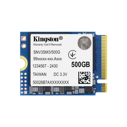 Unidad De Estado Solido Kingston Interno Snv3s Nv3 500gb M.2 2230 Nvme Pcie Gen 4x4 Lect.5000/escrit.3000 Mb/s Pc/laptop/mini Pc Snv3sm3/500g
