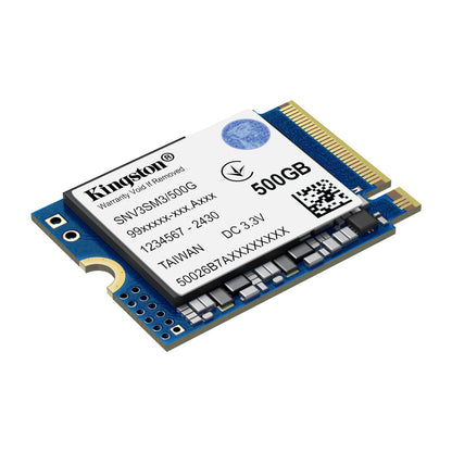 Unidad De Estado Solido Kingston Interno Snv3s Nv3 500gb M.2 2230 Nvme Pcie Gen 4x4 Lect.5000/escrit.3000 Mb/s Pc/laptop/mini Pc Snv3sm3/500g