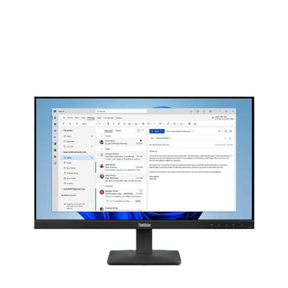 Monitor Lenovo Thinkvision  S24-4e /23.8 Fhd (1920x1080) Ips / 1x Hdmi® 1.4, 1x Vga /3 Yr Garantia Centro De Servicio