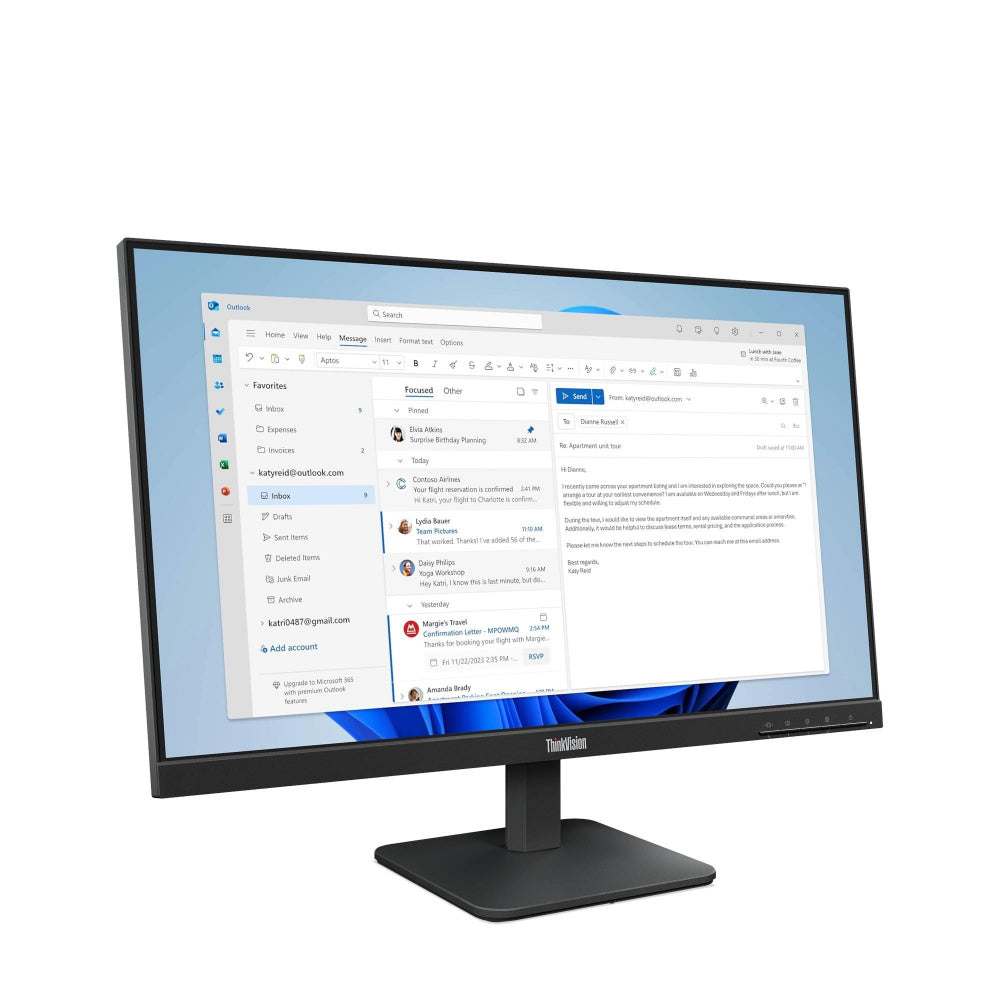 Monitor Lenovo Thinkvision  S24-4e /23.8 Fhd (1920x1080) Ips / 1x Hdmi® 1.4, 1x Vga /3 Yr Garantia Centro De Servicio
