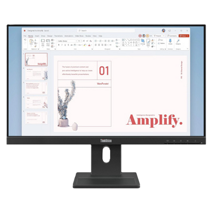 Monitor Lenovo Thinkvision E24-40 /23.8 Fhd 1920x1080 /1x Hdmi 1.4, 1x Dp 1.2, 1x Vga/3 Yr Garantia Centro De Servicio