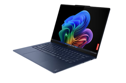 Laptop Lenovo Idea Yoga Slim 7 14q8x9/ Snapdragon X Elite X1e-78-100 3.4 Ghz Maxf/32gb/1tb Ssd/14.5 3k/touch/teclado Retroiluminado/color Azul Cosmico/wn 11 Home/1 AÑo En Centro De Servicio