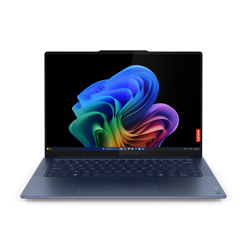 Laptop Lenovo Idea Yoga Slim 7 14q8x9/ Snapdragon X Elite X1e-78-100 3.4 Ghz Maxf/32gb/1tb Ssd/14.5 3k/touch/teclado Retroiluminado/color Azul Cosmico/wn 11 Home/1 AÑo En Centro De Servicio