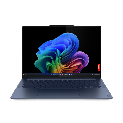 Laptop Lenovo Idea Yoga Slim 7 14q8x9/ Snapdragon X Elite X1e-78-100 3.4 Ghz Maxf/32gb/1tb Ssd/14.5 3k/touch/teclado Retroiluminado/color Azul Cosmico/wn 11 Home/1 AÑo En Centro De Servicio