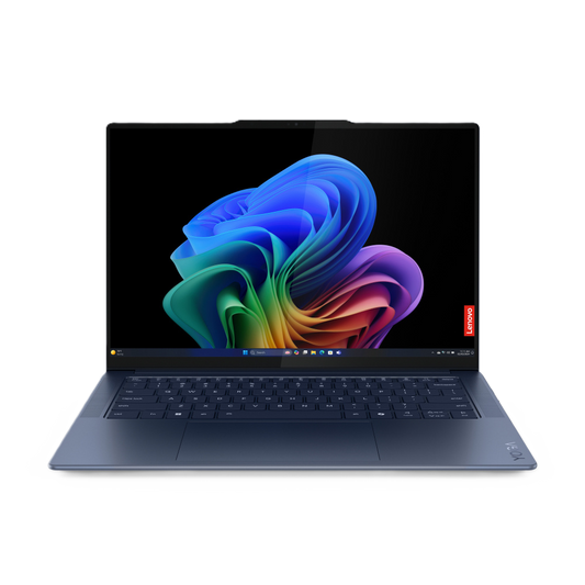 Laptop Lenovo Idea Yoga Slim 7 14q8x9/ Snapdragon X Elite X1e-78-100 3.4 Ghz Maxf/32gb/1tb Ssd/14.5 3k/touch/teclado Retroiluminado/color Azul Cosmico/wn 11 Home/1 AÑo En Centro De Servicio