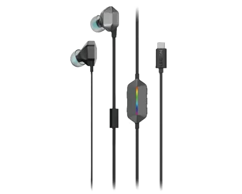 Audifonos Lenovo Legion E510 7.1 Surround Sound / Alambricos / Intra Auditivos / Gaming / Usb Tipo C / Color Gris