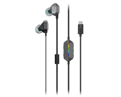 Audifonos Lenovo Legion E510 7.1 Surround Sound / Alambricos / Intra Auditivos / Gaming / Usb Tipo C / Color Gris