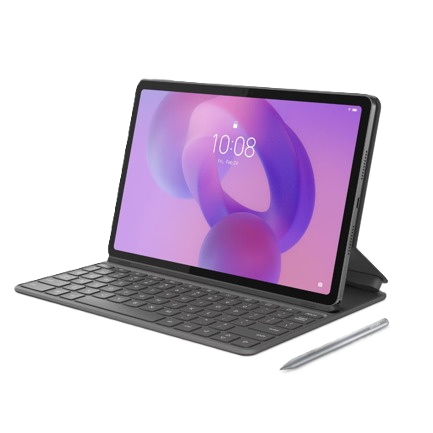 Lenovo Idea Tablet Tab Con Teclado Y Pluma / Tb336fu / Mediatek 6300 2.4ghz / 8gb / 128gb / 11 Pulg 2.5k 2560x1600 / Luna Grey / Android 15 / 1yr Centro De Servicio