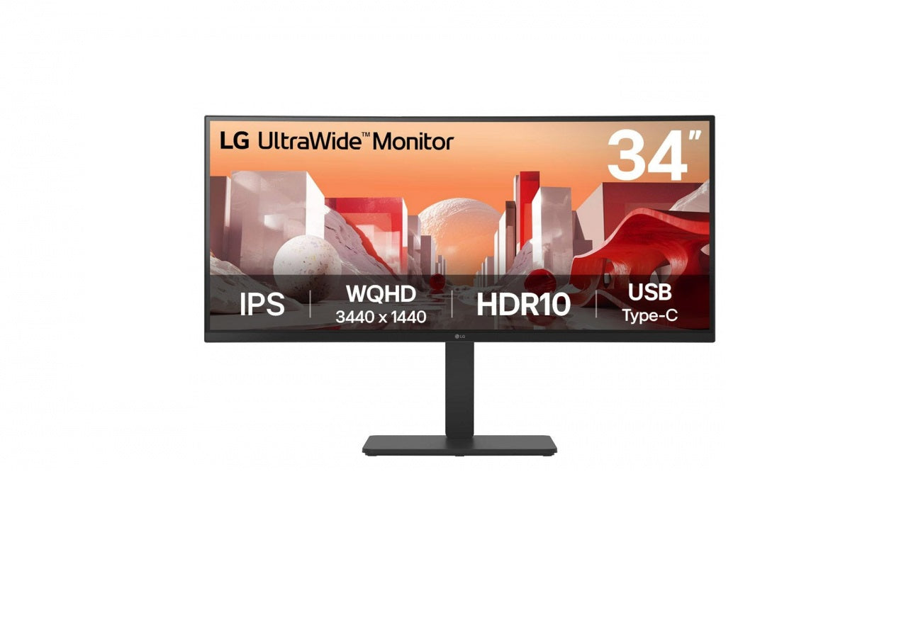 Monitor Pc Lg B2b 34ba75qe-b Curvo Ultrawide Qhd 34, Panel Ips,3440x1440,21:09,altavoz 5wx2,brillo 300cd/m2,srgb 99%,contr 1000:1,3800r,60hz,tr 5ms,hdr10,usb-c,hdmi,displayport,rj-45,vesa 100x100 Mm