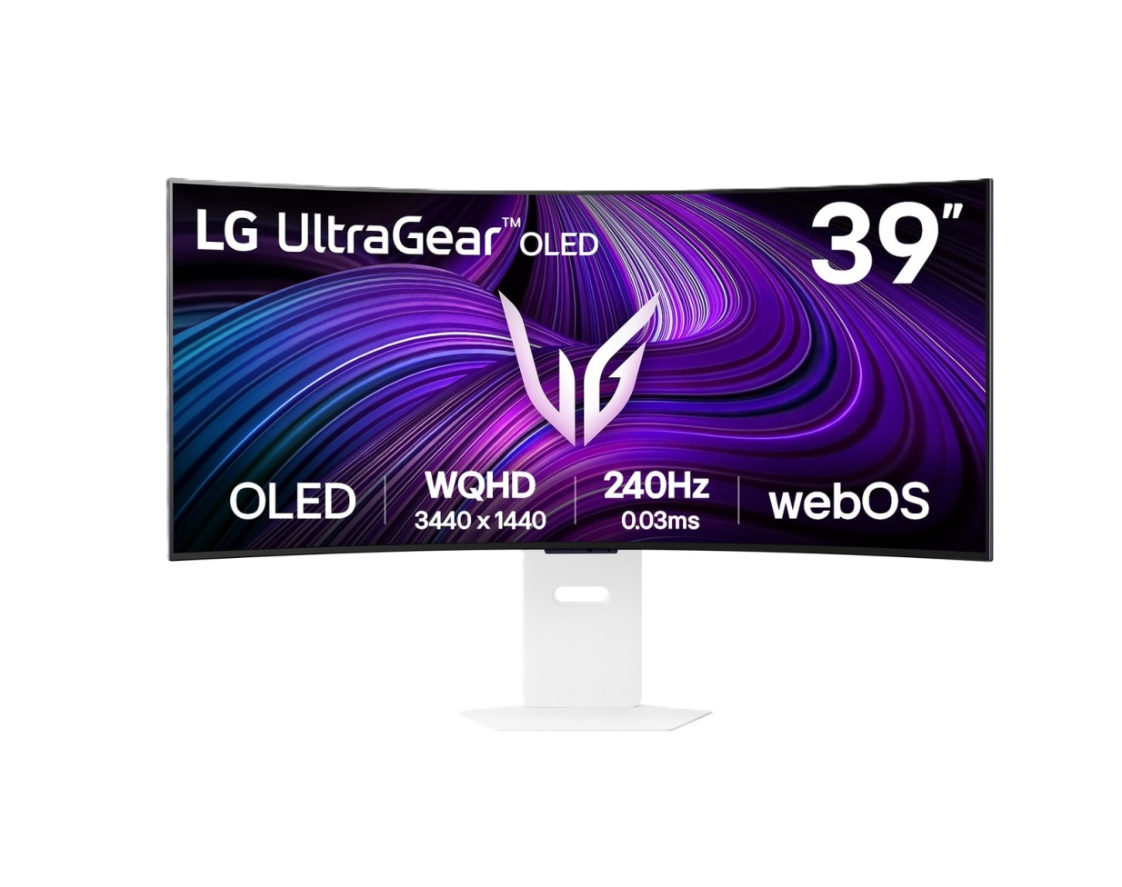 Monitor Pc Lg 39gx90sa-w Gaming Curvo Ultragear Oled 39 Pulg,240hz,3440x1440,21:9,brillo 275cd/m2,1500000:1,tr 0.03ms(gtg),hdr10,amd Freesync,nvidia G-sync,hdmi,dp,usb-c,wi-fi,bluetooh,altavoz 7wx2.