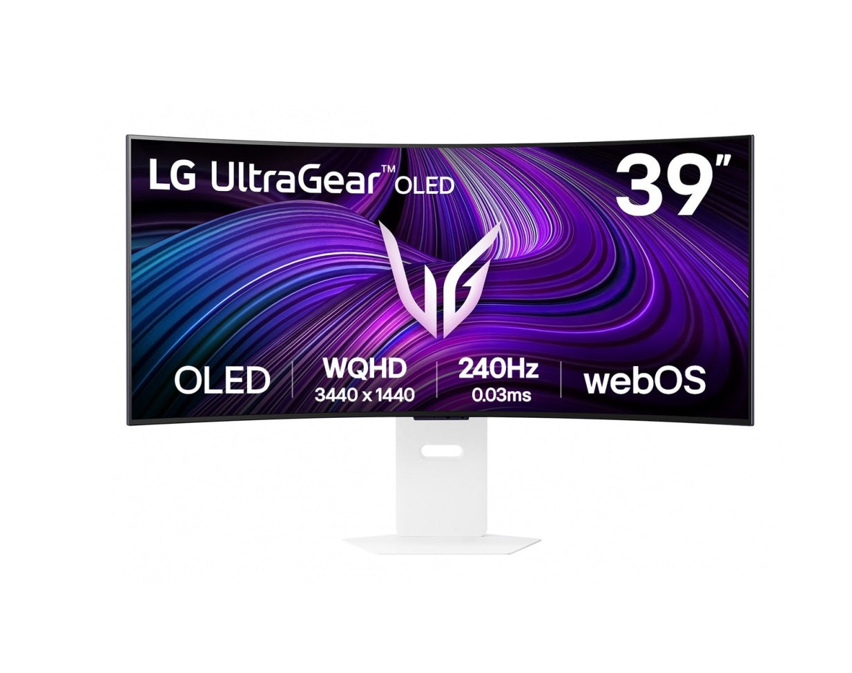 Monitor Pc Lg 39gx90sa-w Gaming Curvo Ultragear Oled 39 Pulg,240hz,3440x1440,21:9,brillo 275cd/m2,1500000:1,tr 0.03ms(gtg),hdr10,amd Freesync,nvidia G-sync,hdmi,dp,usb-c,wi-fi,bluetooh,altavoz 7wx2.