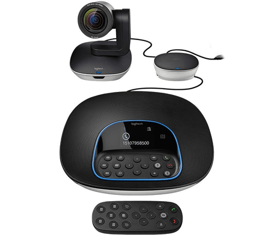 Camara De Videoconferencia Logitech Group Fhd 1080p Zoom 10x Hd Campo Visual 90° Ideal Para Salas Medianas Y Grandes.