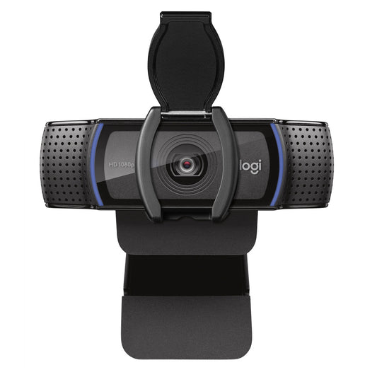 Webcam Logitech C920s Full Hd 1080p A 30 Fps Zoom 1.2x 3mp Enfoque Automatico Tapa Para La Lente Negro