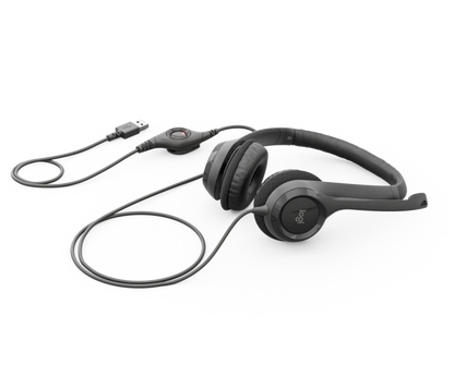 Audifonos Diadema Logitech H390 Supresion De Ruido Control De Volumen Usb Negro