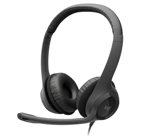 Audifonos Diadema Logitech H390 Supresion De Ruido Control De Volumen Usb Negro